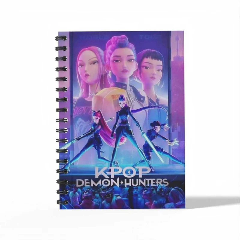 Kpop Anime Girls Notebook, Demon Hunter Inspired Pop Singer, 5.5 x 4 Inches, 1 Count