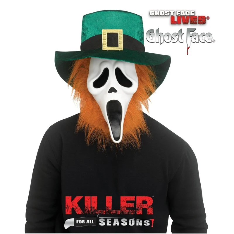 Ghost Face Leprechaun Mask for Adults, Scream