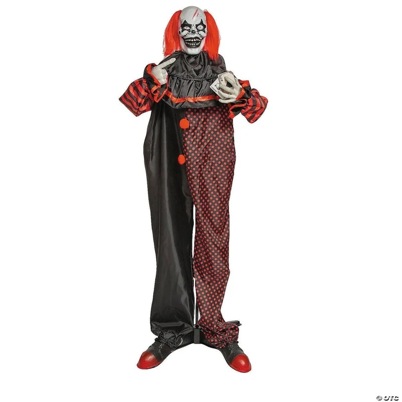 Animated Double-Head Pop-Up Clown Animatronic, 72 Inches, 1 Count