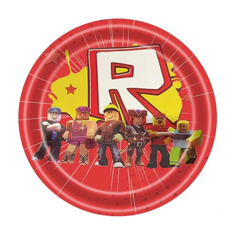 Roblox Round Dessert Paper Plates, 7 in, 10 Count