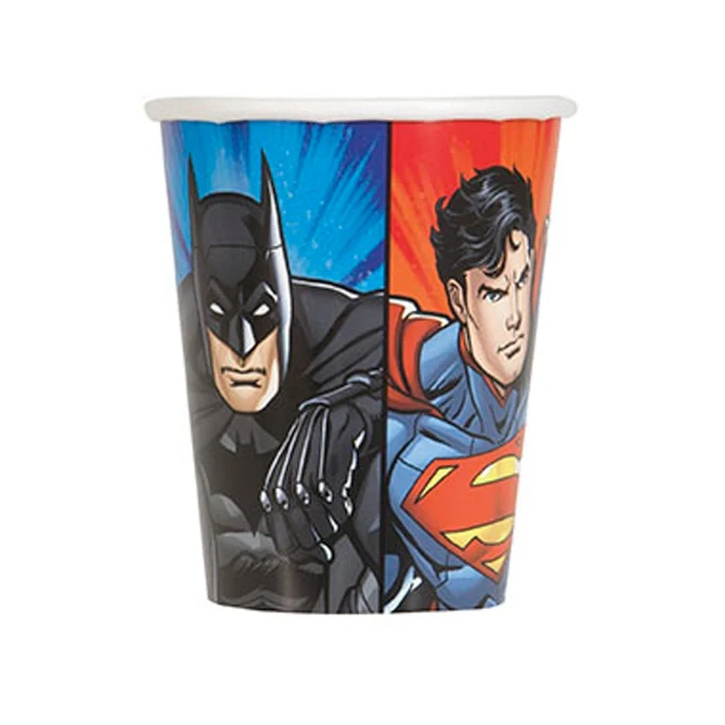 Justice League Paper Cups, 9 Oz, 8 Count