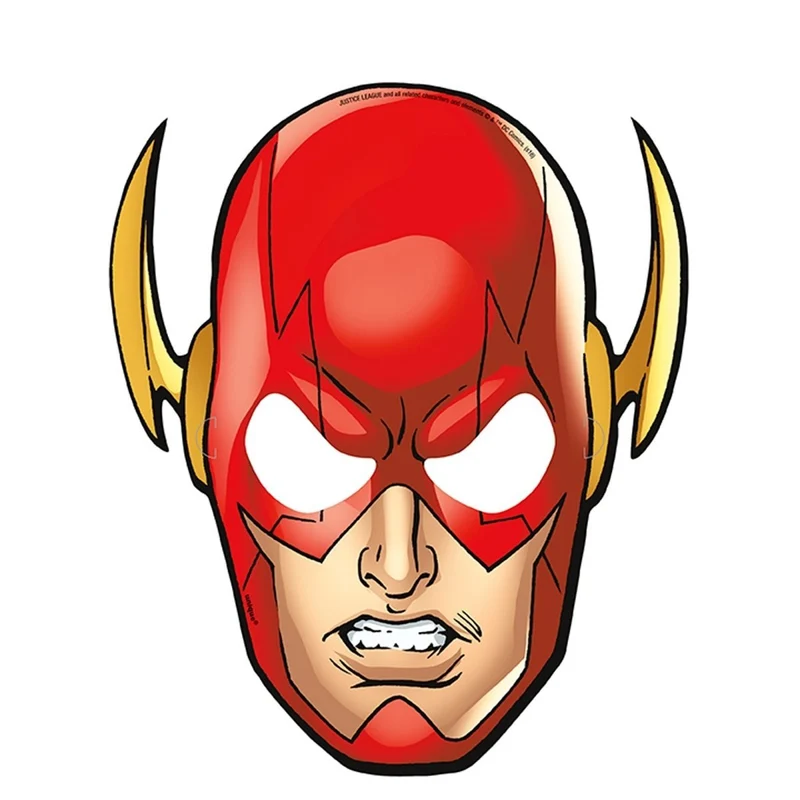 Justice League Paper Party Masks, 8 Count