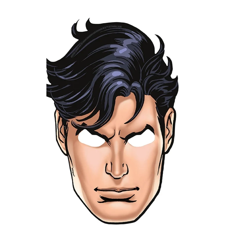 Justice League Paper Party Masks, 8 Count