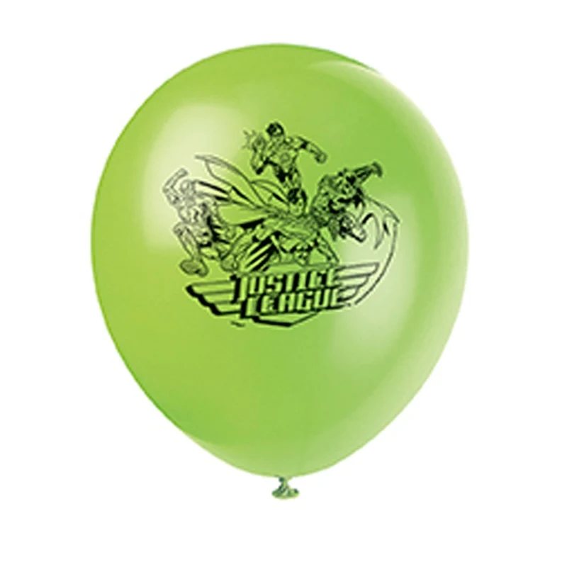 Justice League Latex Balloons, 12 Inches, 8 Count