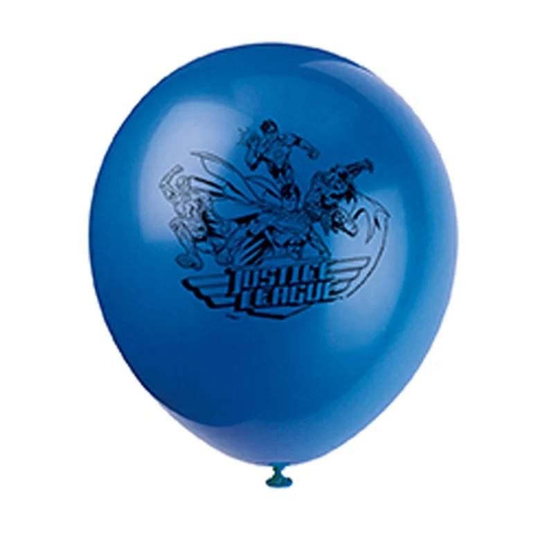 Justice League Latex Balloons, 12 Inches, 8 Count