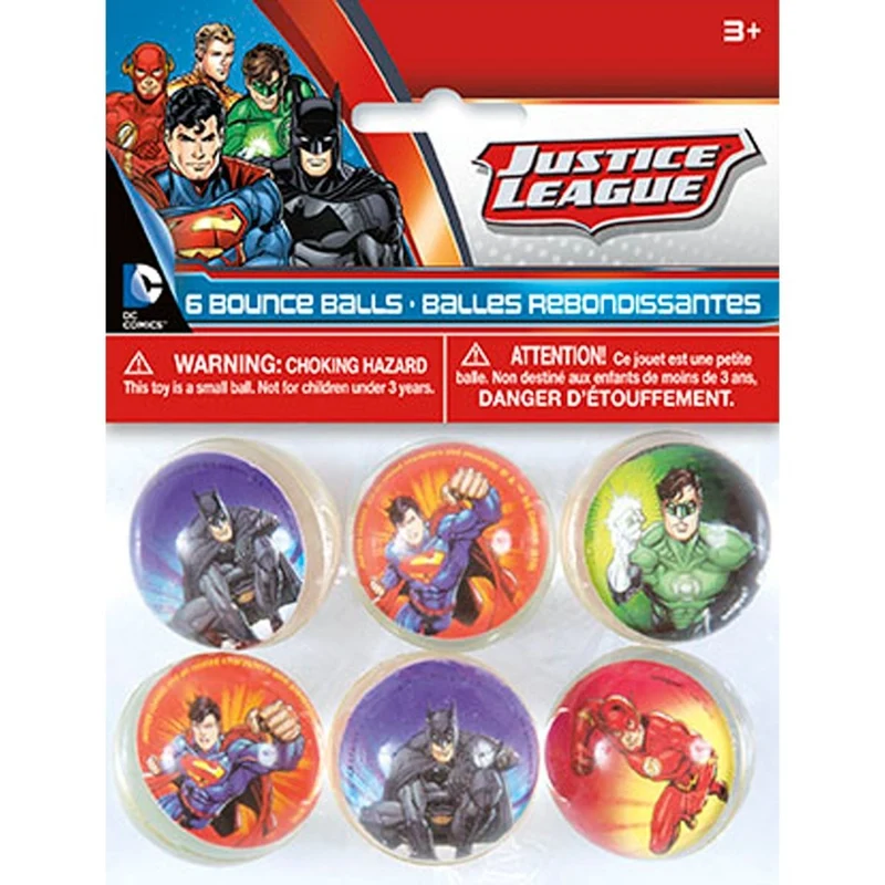Justice League Bounce Balls, 6 Count