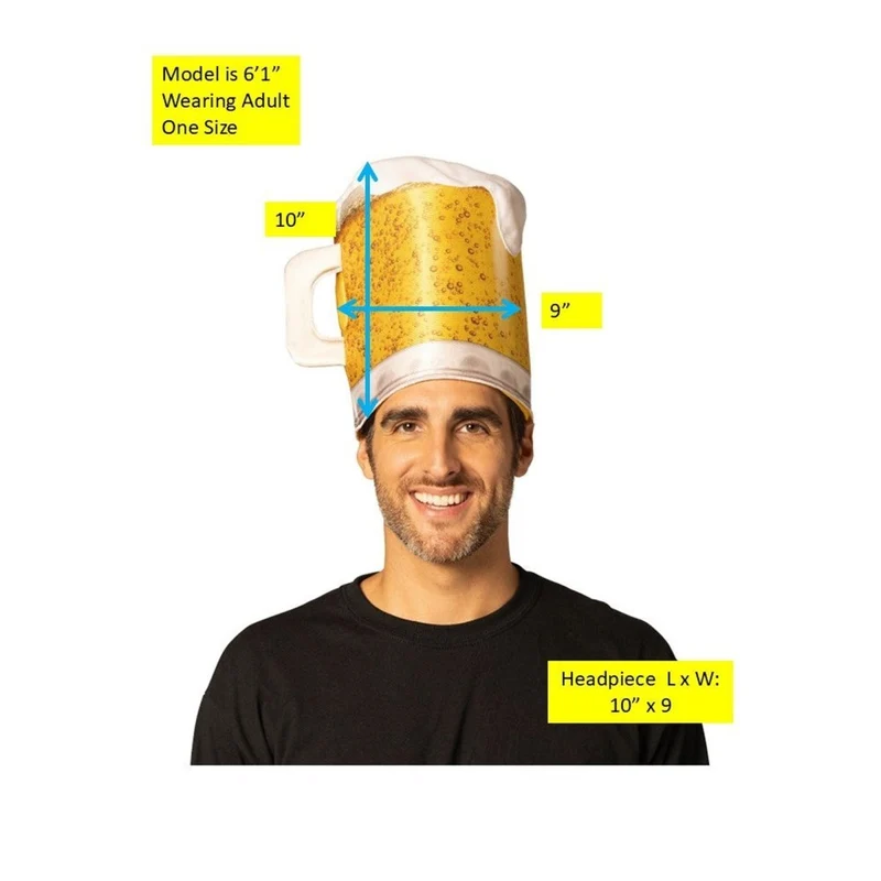 Beer Mug Hat for Adults