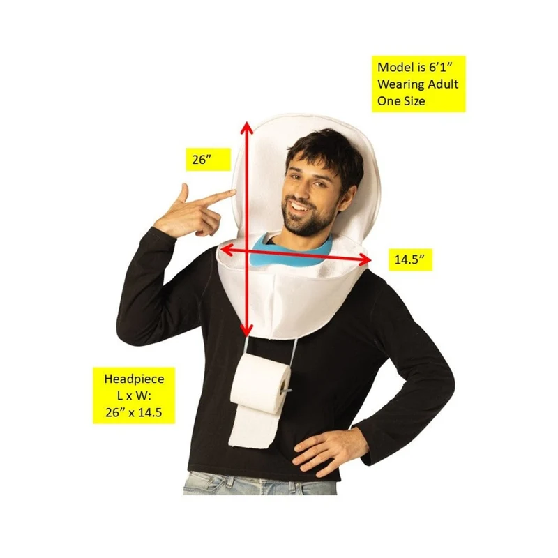 Toilet with Roll Holder Costume for Adults