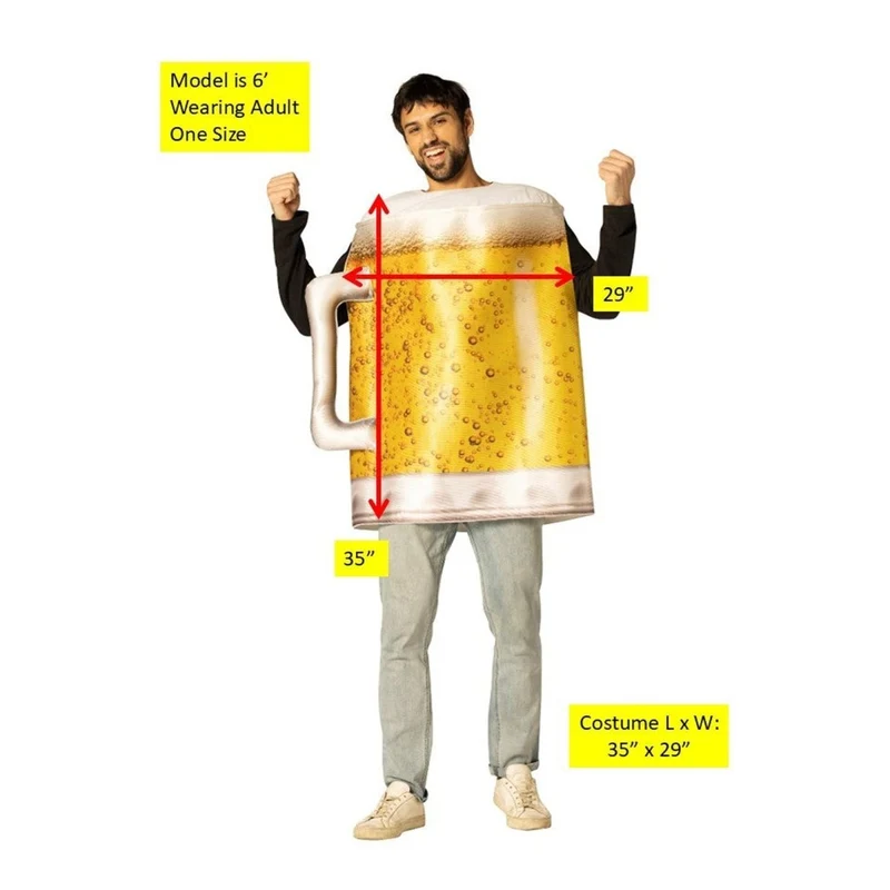 Beer Mug Costume for Adults