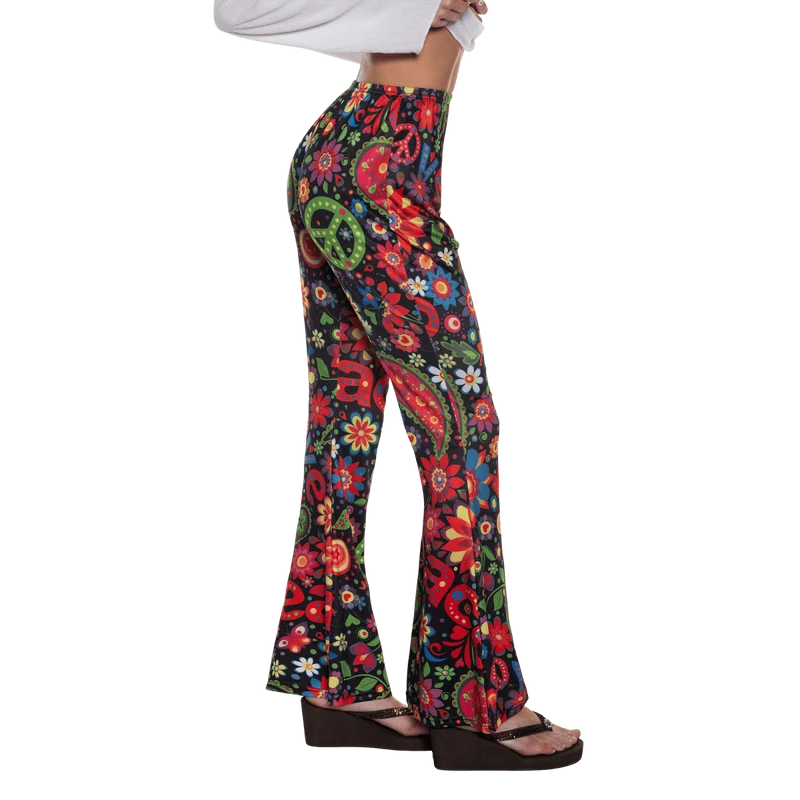 Peace Sign Bell Bottoms Leggings for Adults