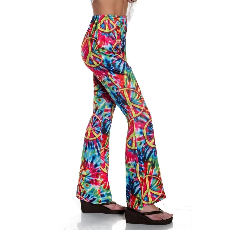 Tie Dye Bell Bottoms Leggings for Adults