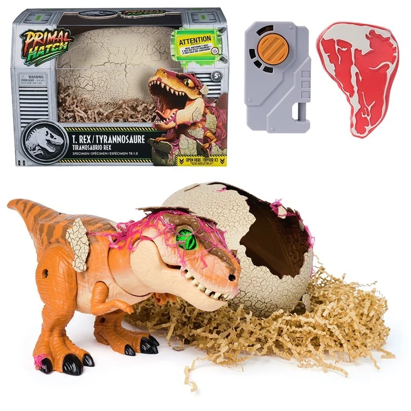 Jurassic World Primal Hatch Interactive T-Rex with Sound, 1 Count