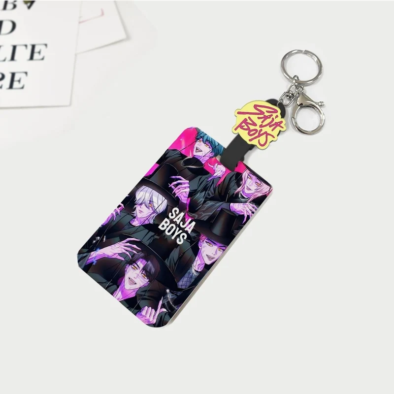 Kpop Anime Saja Boys Card Keychain, Demon Hunter Inspired Pop Singer, 1 Count