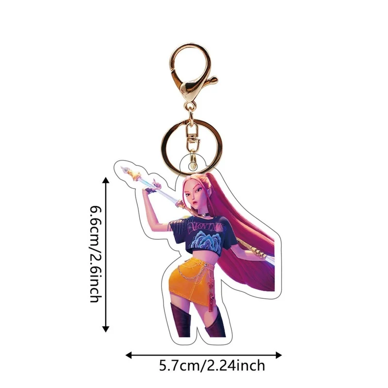Kpop Anime Mira Keychain, Demon Hunter Inspired Pop Singer, 1 Count