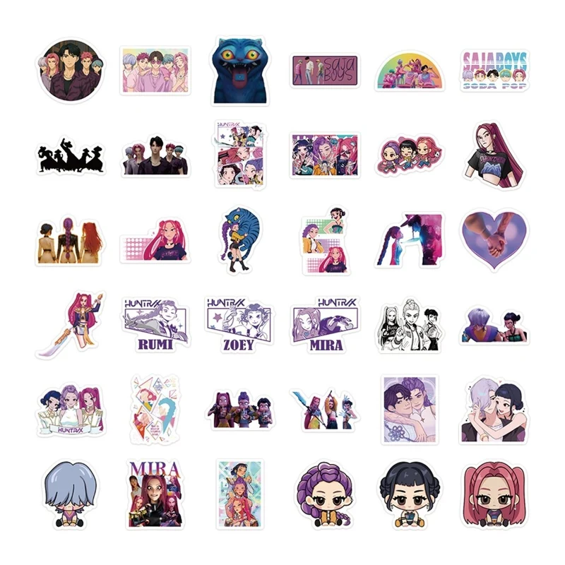 Kpop Anime Birthday Stickers, Demon Hunter Inspired Pop Singer, 25 Count