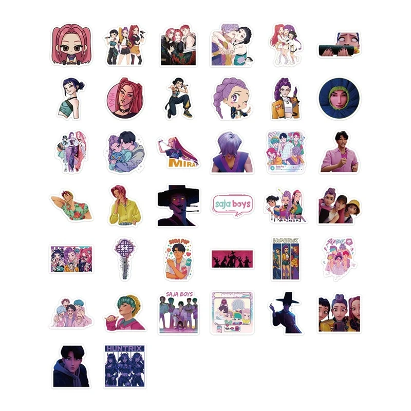 Kpop Anime Birthday Stickers, Demon Hunter Inspired Pop Singer, 25 Count