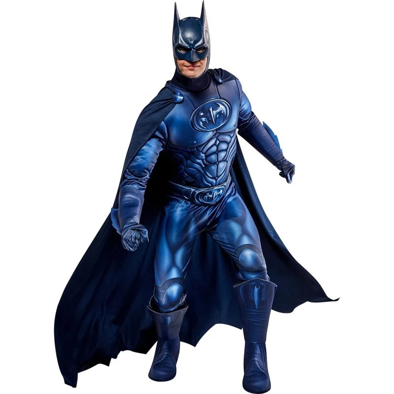 Batman Padded Costume for Adults, Jumpsuit and Cape, DC Comics