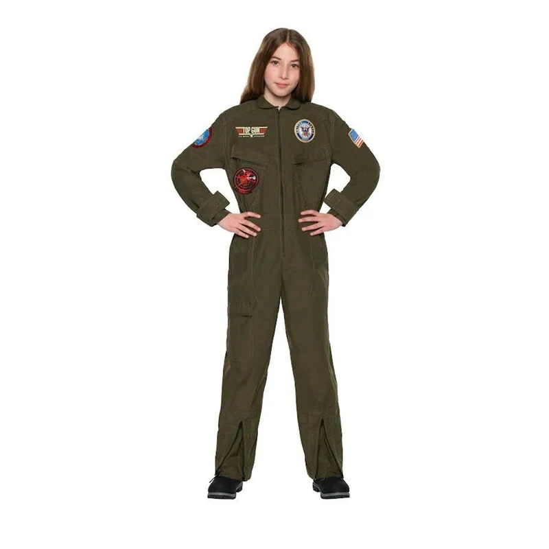 US Navy Top Gun Costume for Kids, Jumpsuit