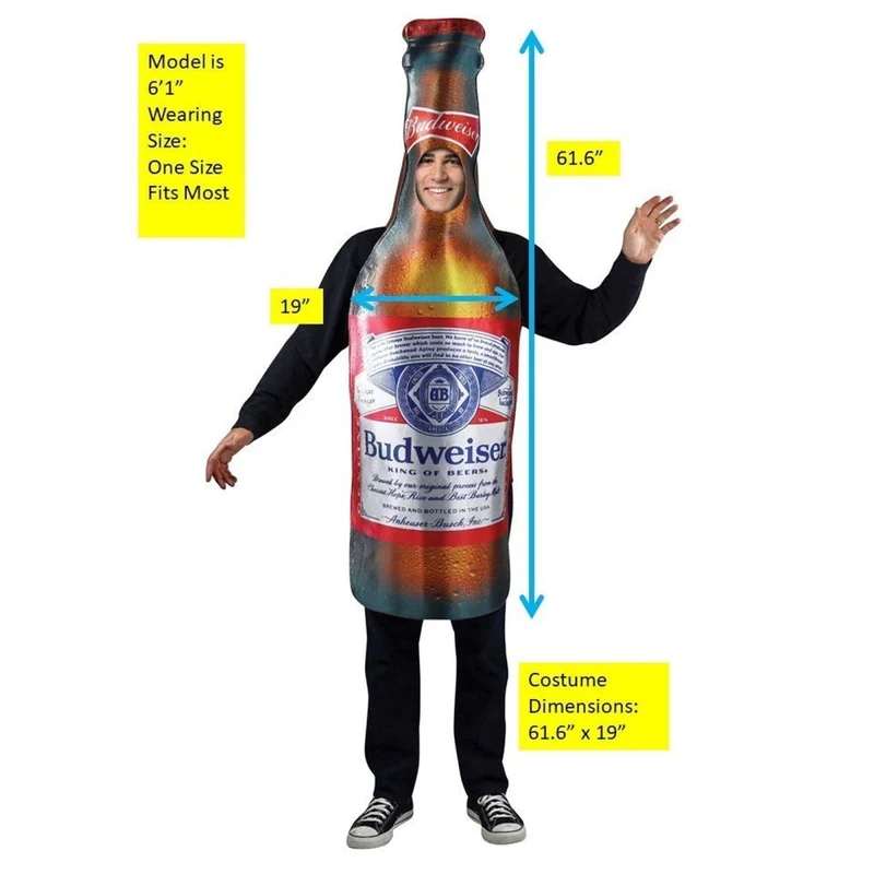 Budweiser Bottle Costume for Adults
