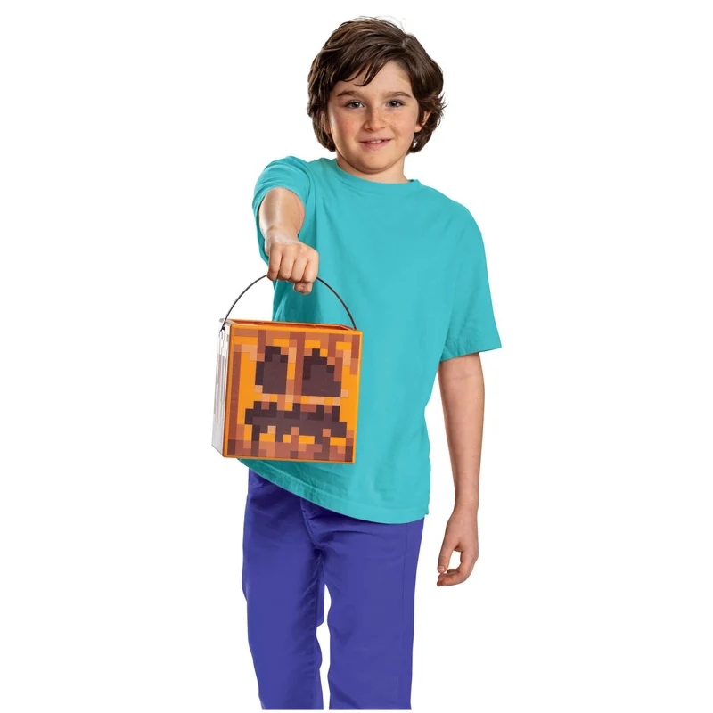 Minecraft Pumpkin Treat Pail, 7 x 7 x 7 Inches, 1 Count