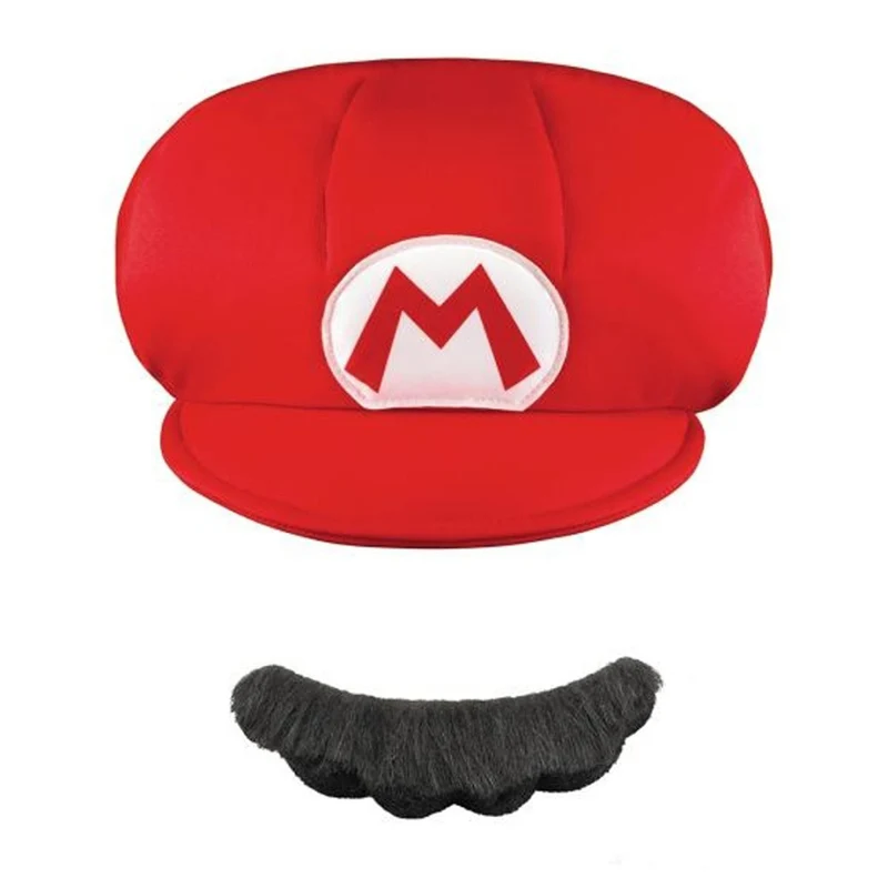 Mario Hat and Mustache for Kids, Super Mario Bros