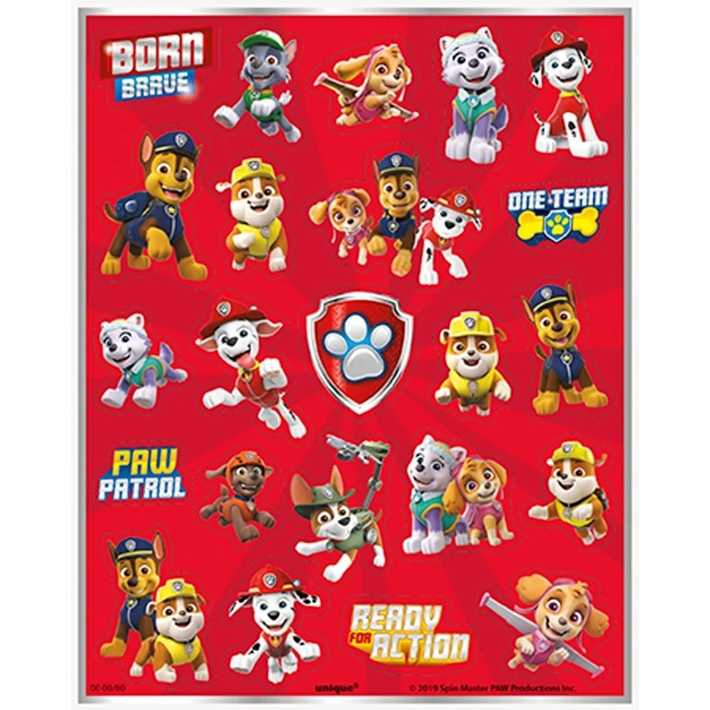 Paw Patrol Birthday Sticker Sheets, 4 Count