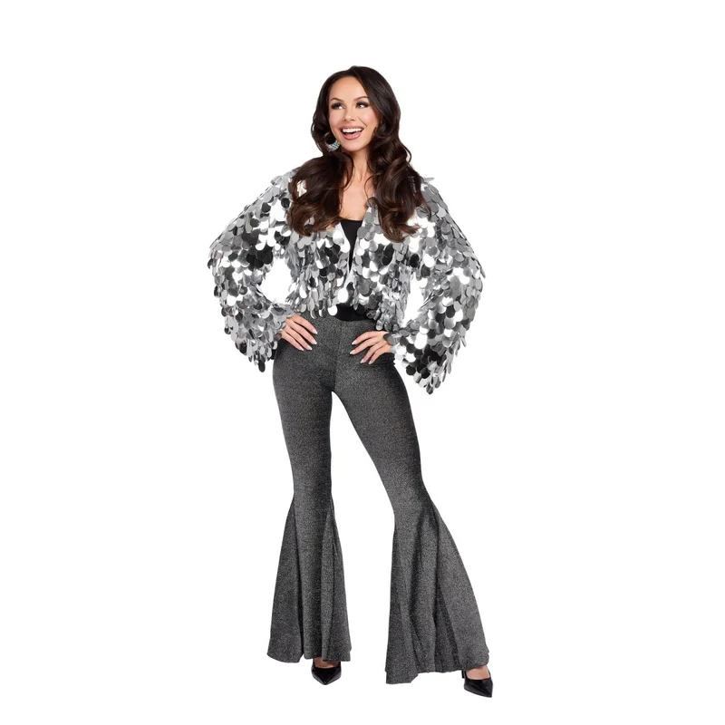 Disco Jacket for Adults, Silver