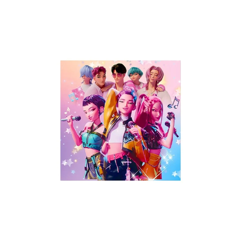 Kpop Anime Large Lunch Napkins, Demon Hunter Inspired Pop Singer, 20 Count