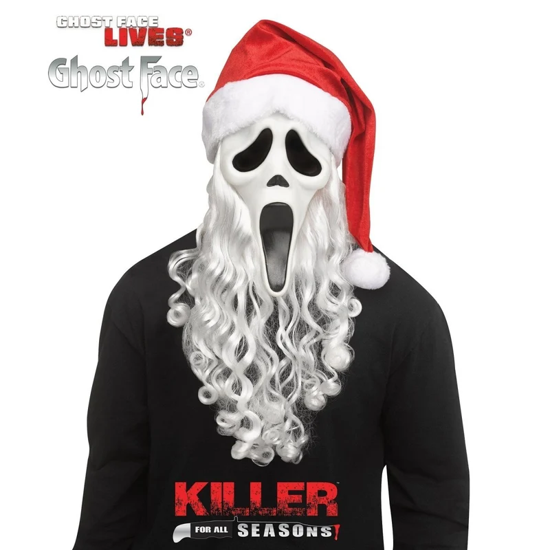 Ghost Face Santa Mask for Adults, Scream