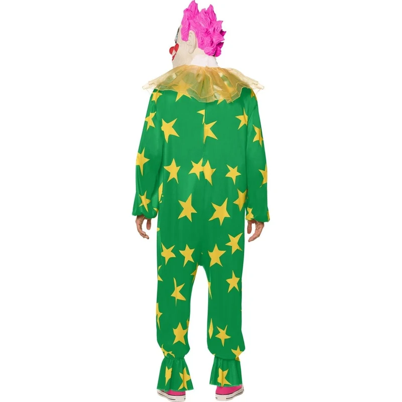 Killer Klowns Spikey Costume for Adults, Jumpsuit, Collar and Mask