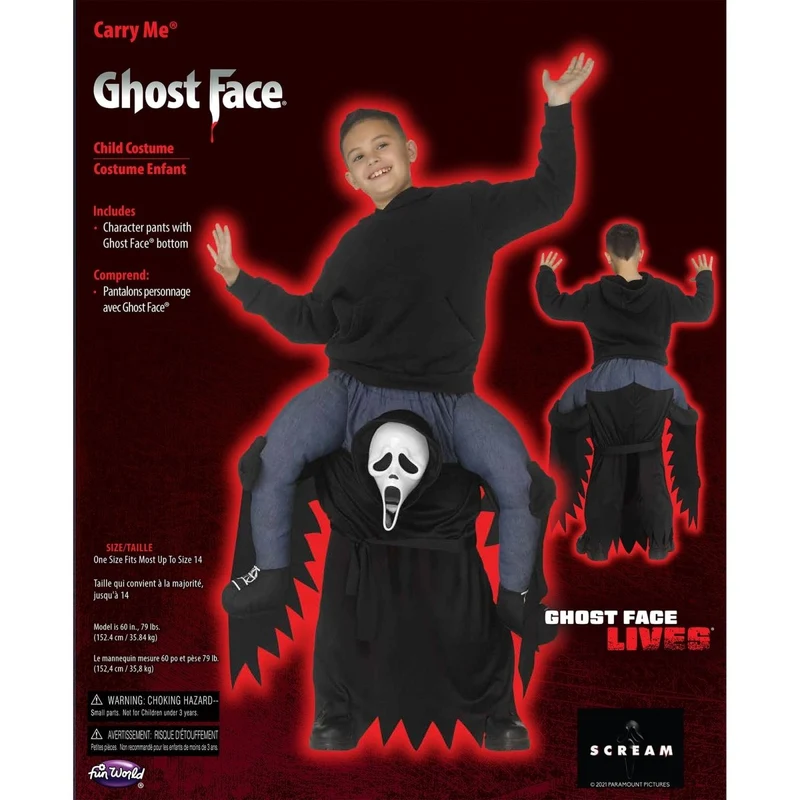 Ghost Face Carry Me Costume for Kids, Scream