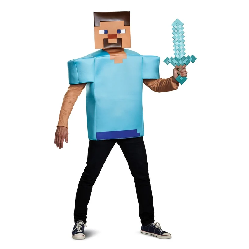 Steve Classic Costume for Adults, Minecraft