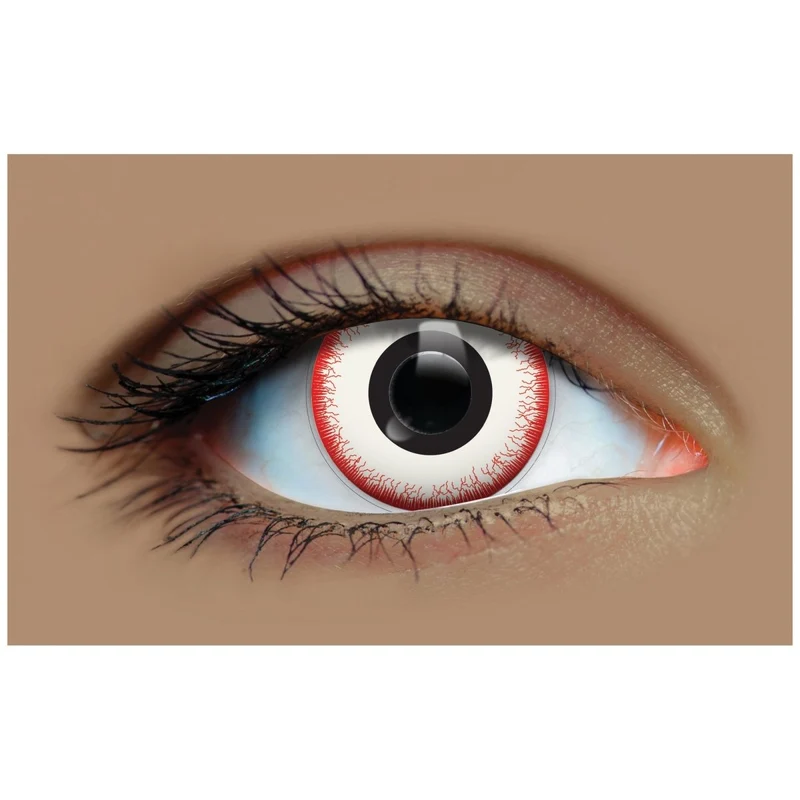 PRIMAL® Terrifier - White, Red and Black Coloured Contact Lenses, 3 Months Usage
