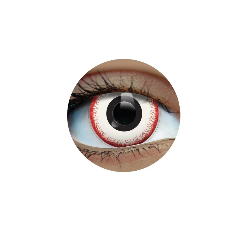 PRIMAL® Terrifier - White, Red and Black Coloured Contact Lenses, 3 Months Usage