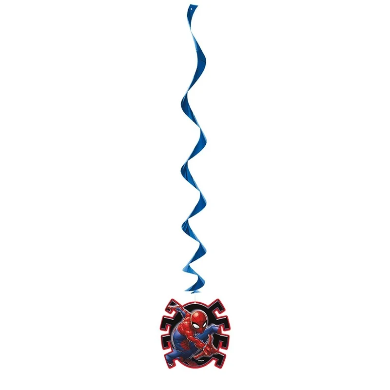 Spider-Man Birthday Spiral Decoration Kit with Cutouts, Marvel, 3 Count