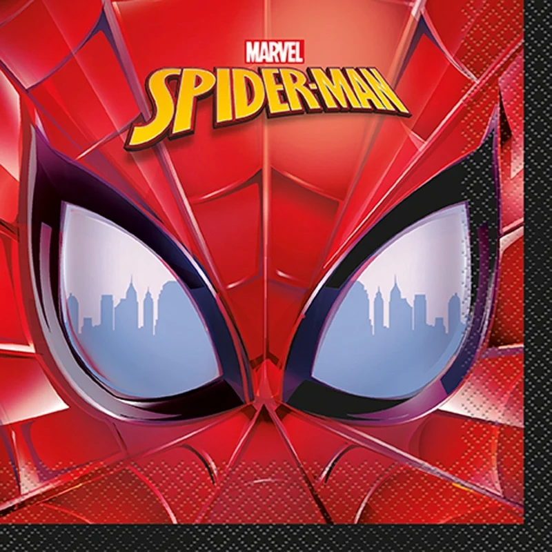 Spider-Man Birthday Large Lunch Napkins, Marvel, 16 Count