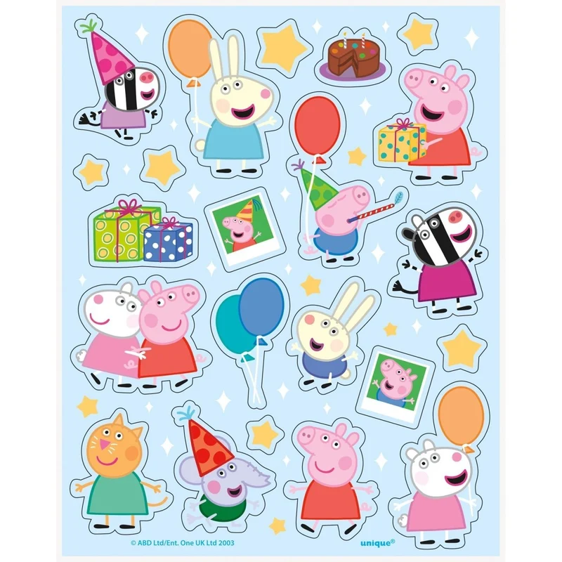 Peppa Pig Birthday Sticker Sheets, 4 Count