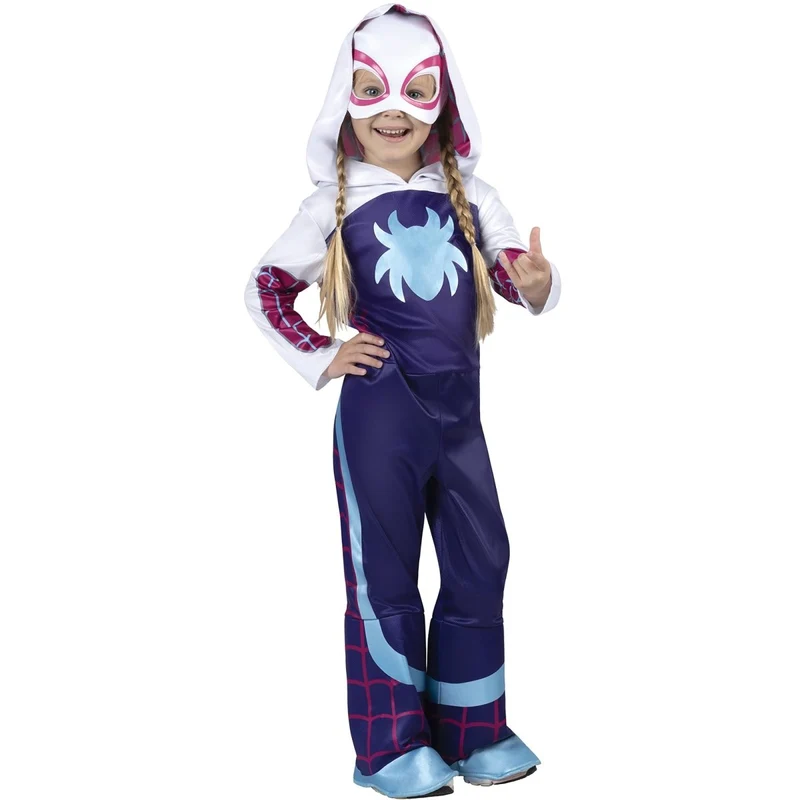 Ghost Spider Costume for Toddlers, Marvel, Hooded Jumpsuit