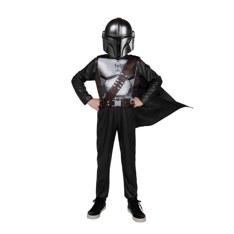 The Mandalorian Costume for Kids, Star Wars, Jumpsuit with Attached Cape