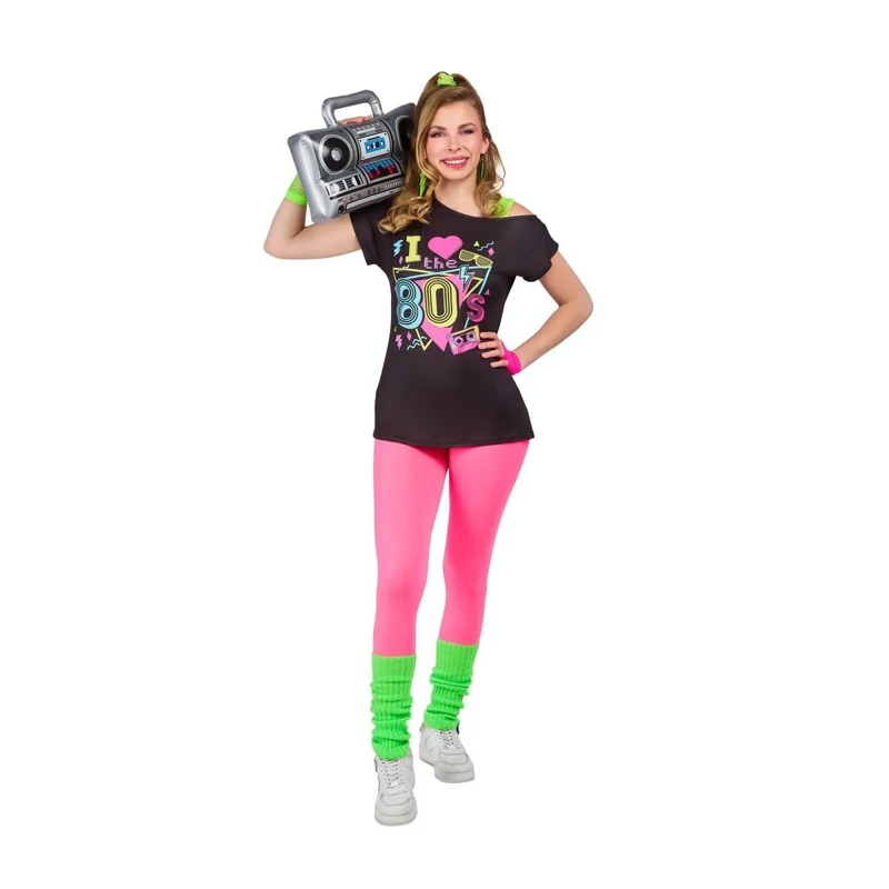 I Love 80s T-Shirt for Adults, Black