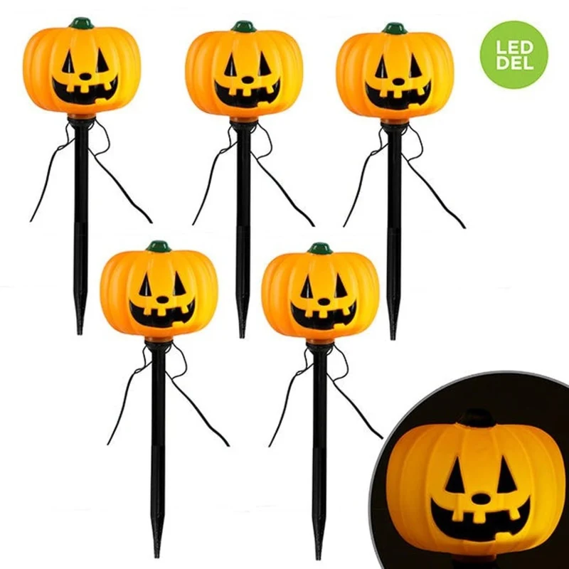 Pumpkin Stakes LED Light, 5 Count