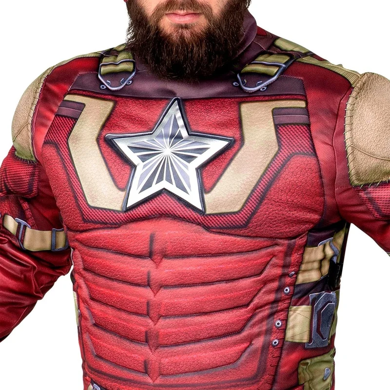 Red Guardian Qualux Costume for Adults, Marvel, Jumpsuit and Mask