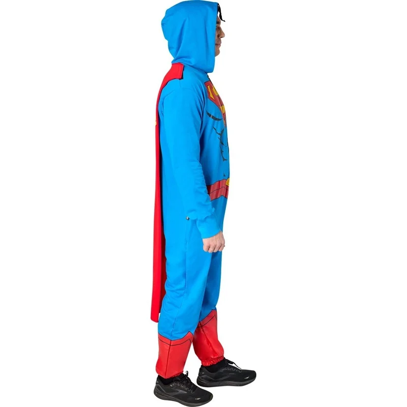 Superman Classic Costume for Adults, Comfy Onesie, DC Comics