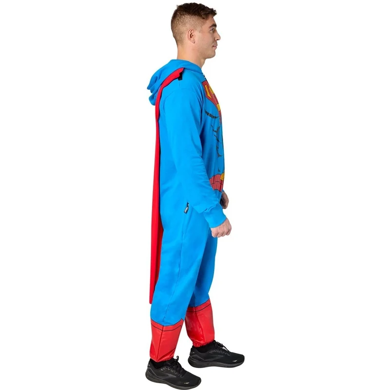 Superman Classic Costume for Adults, Comfy Onesie, DC Comics