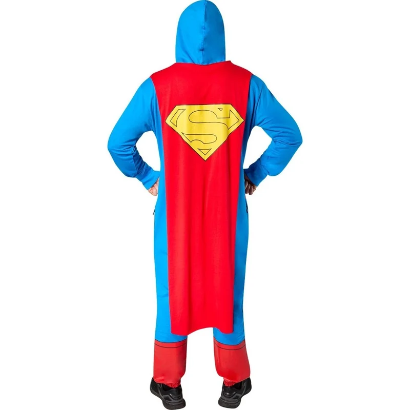 Superman Classic Costume for Adults, Comfy Onesie, DC Comics