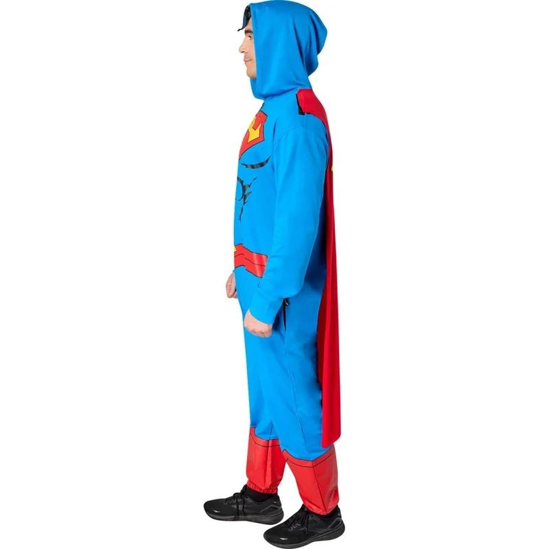Superman Classic Costume for Adults, Comfy Onesie, DC Comics