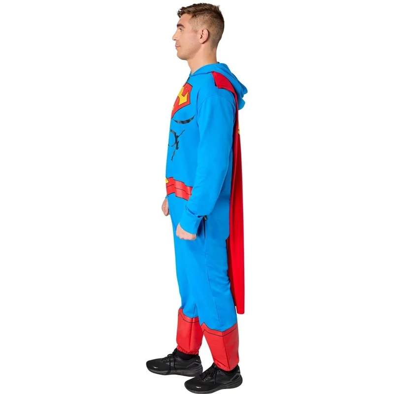 Superman Classic Costume for Adults, Comfy Onesie, DC Comics