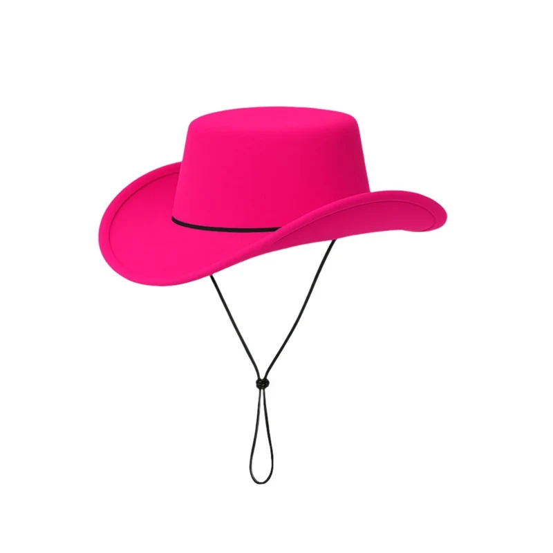 Neon Pink Cowboy Hat for Adults