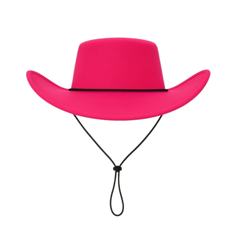 Neon Pink Cowboy Hat for Adults