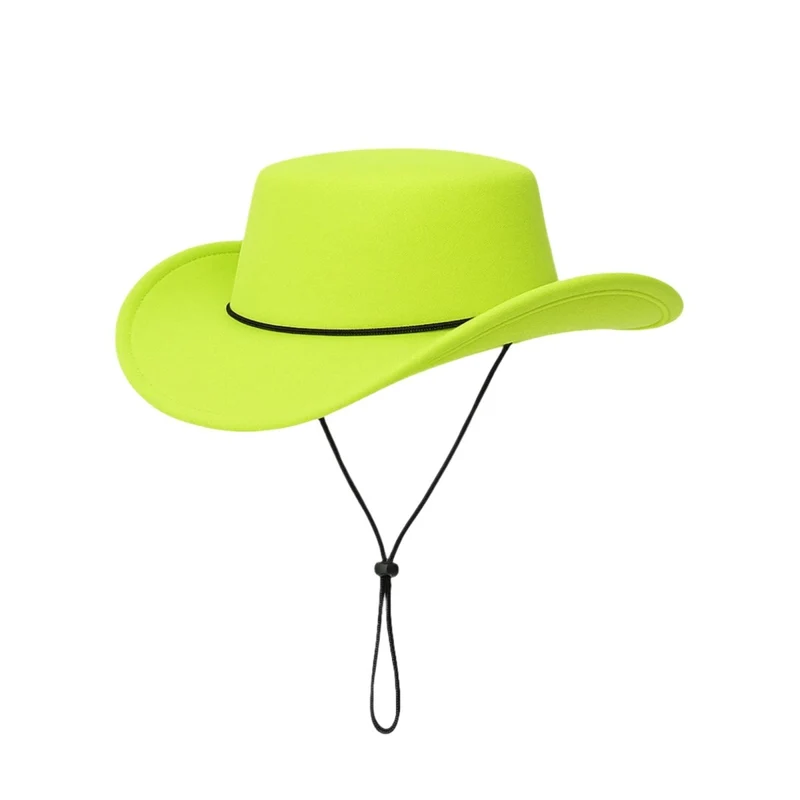 Neon Green Cowboy Hat for Adults